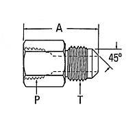 2001 Internal Pipe to 45 Flare